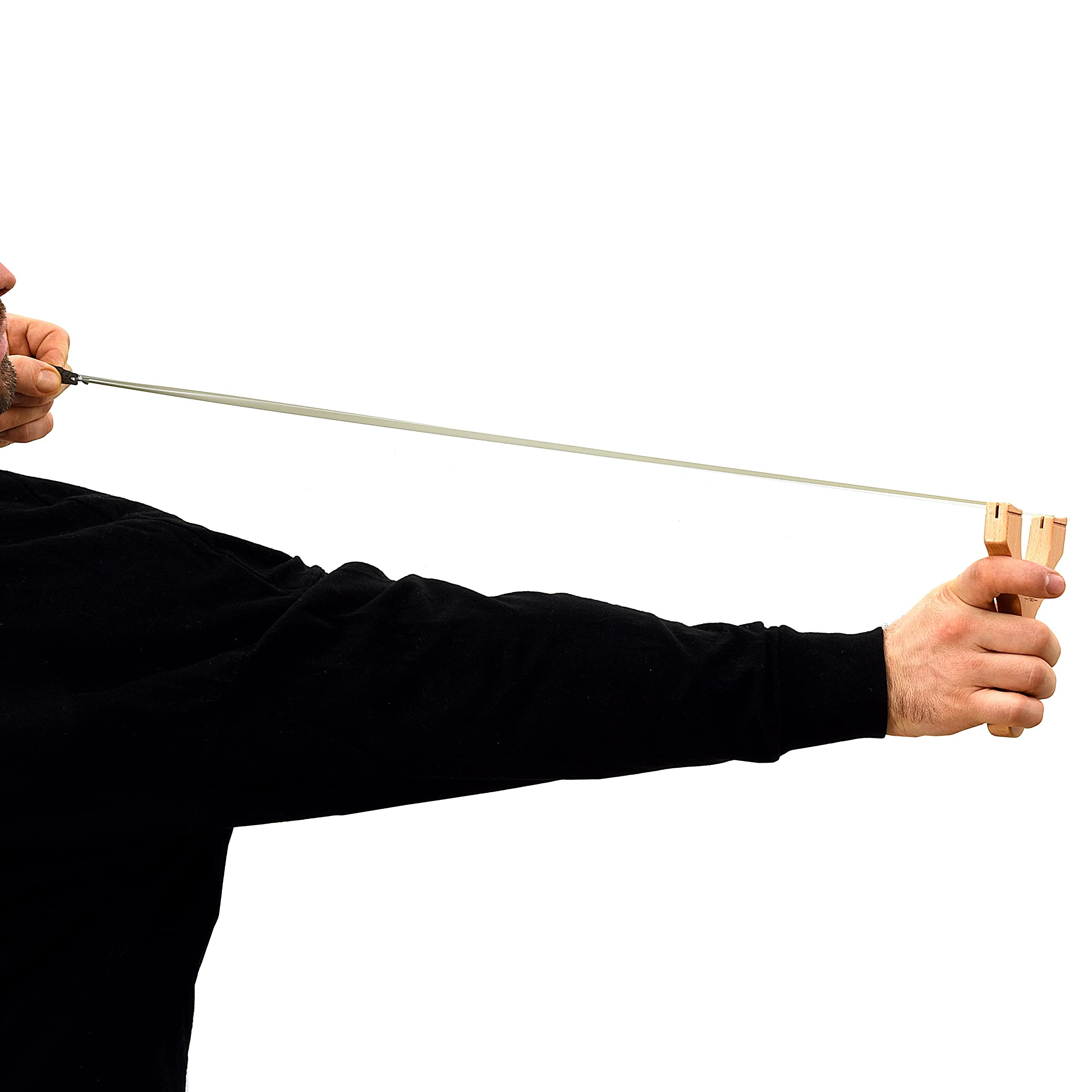 GERCAR Steinschleuder Profi für Jagd - Huck Zwille aus Holz - Set mit Stahlkugeln - Schleuder für Sport und Outdoor mit starkem Gummiband - Sportschleuder Katapult Slingshot - OneSize