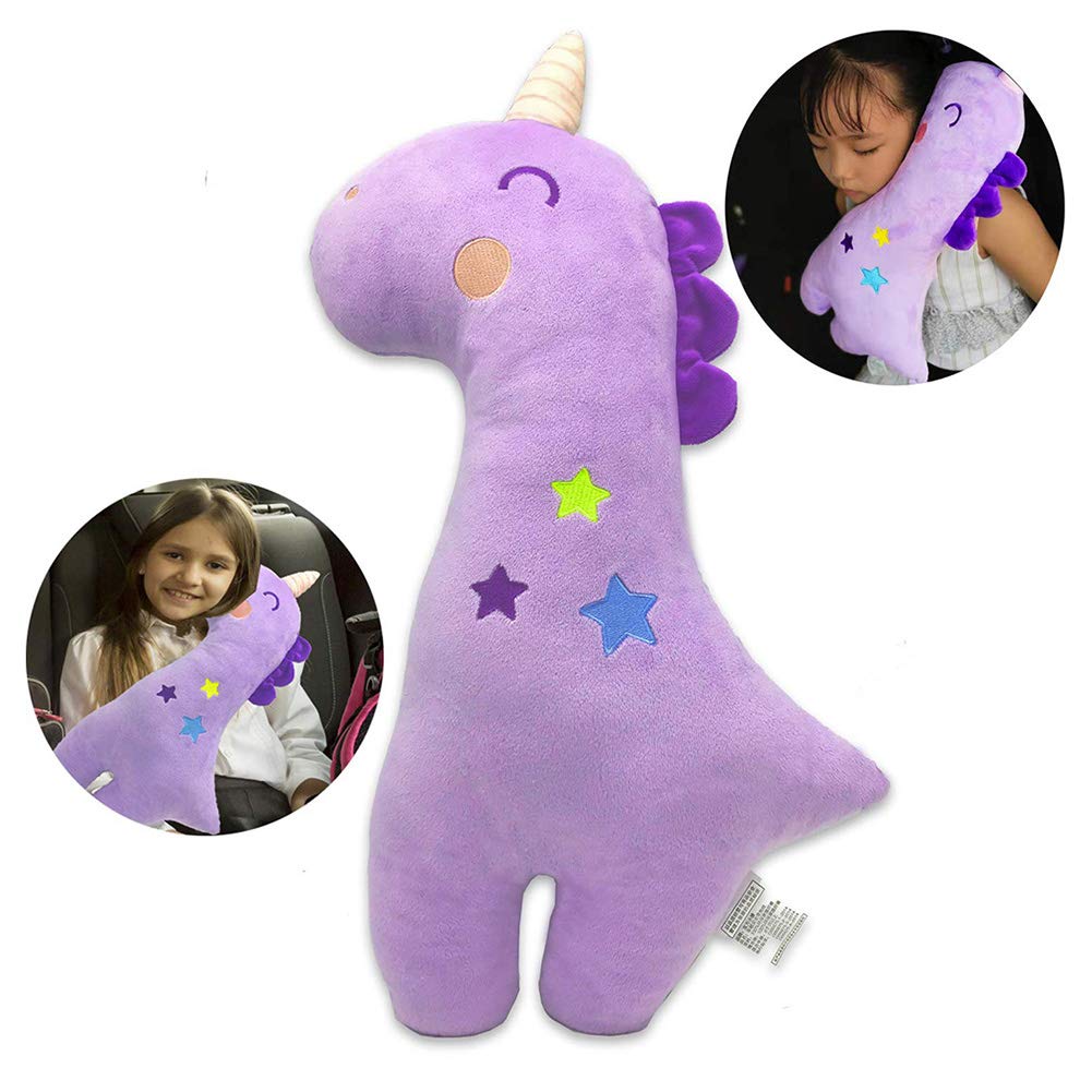 Coussin Ceinture Sécurité Enfant - Forme Girafe - Taille Unique 23x48 Cm - Doudou Voyage - Confort Et Sécurité