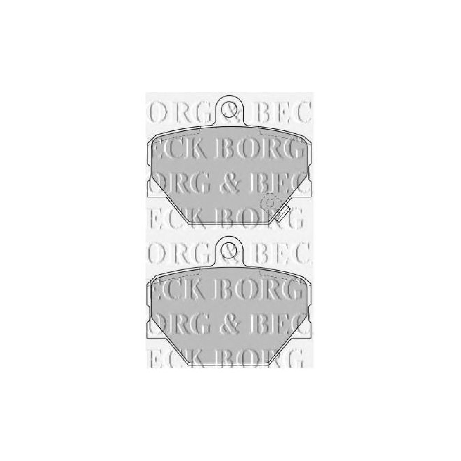 Borg & Beck BBP1679 Brake Pad Set For Disc Front For Braking System Fits Smart