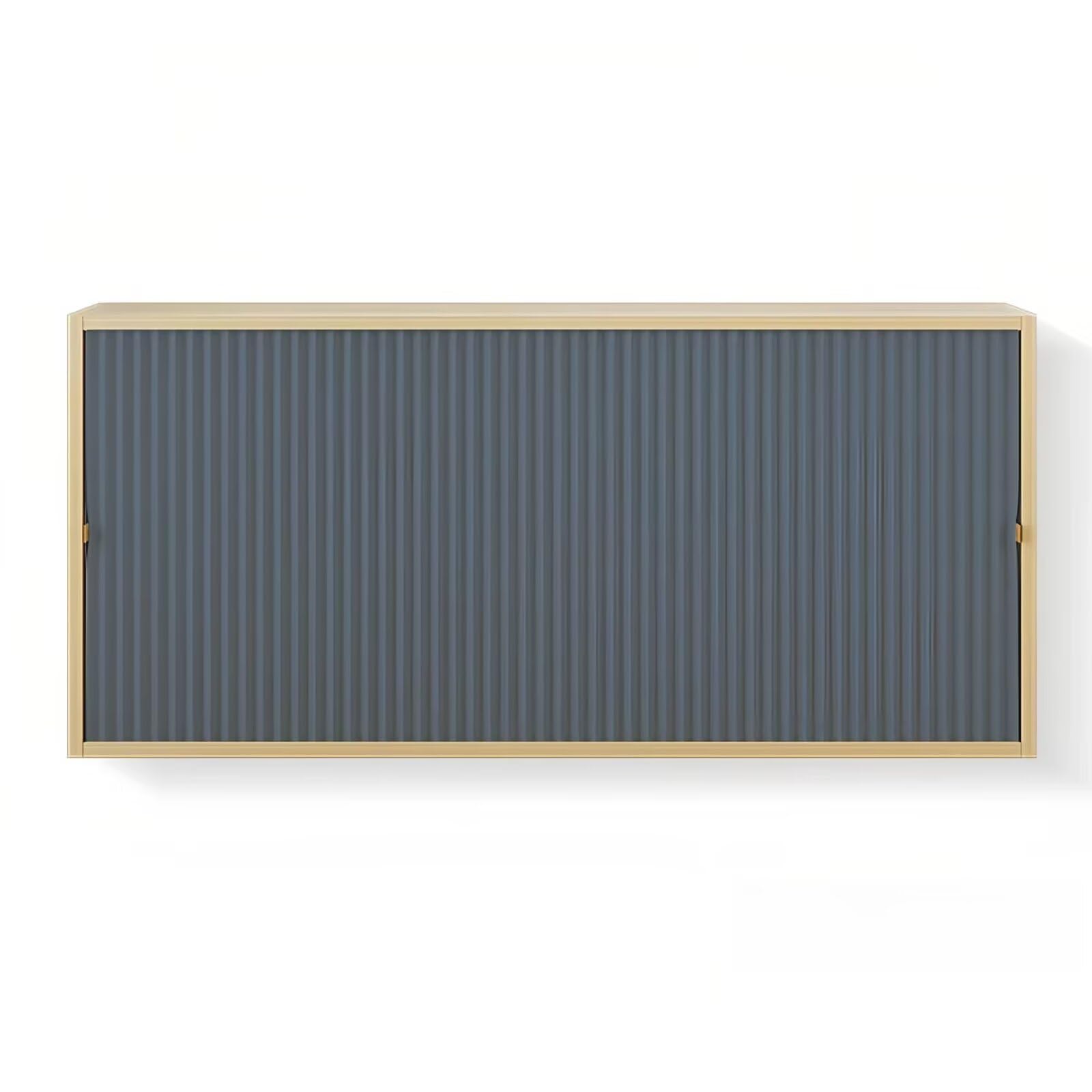 ACJSDGL Cabinet Division Shield, Trim-to-Size Non-Woven Honeycomb Curtain, No-Screw Magnetic Cover for Bookcase Shelves, 31.5" x 15.7" (80 x 40cm) - Smoky Blue