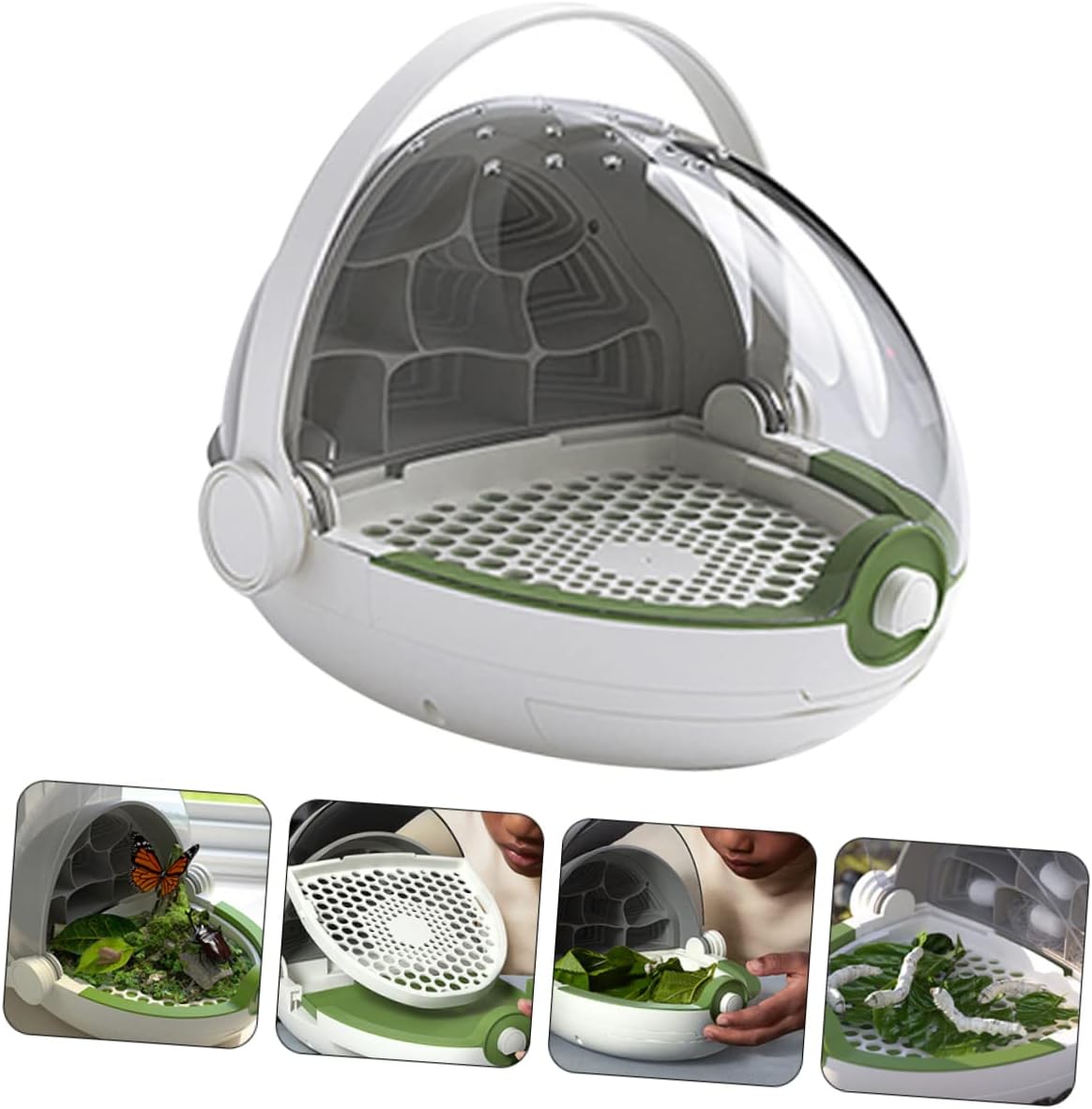 BESTonZON Transparent Silkworm Raising Capsule Portable Observation Box for Boy Girl Multi-Purpose Insect Breeding Container Detachable Design for Easy Use for Silkworm Enthusiasts