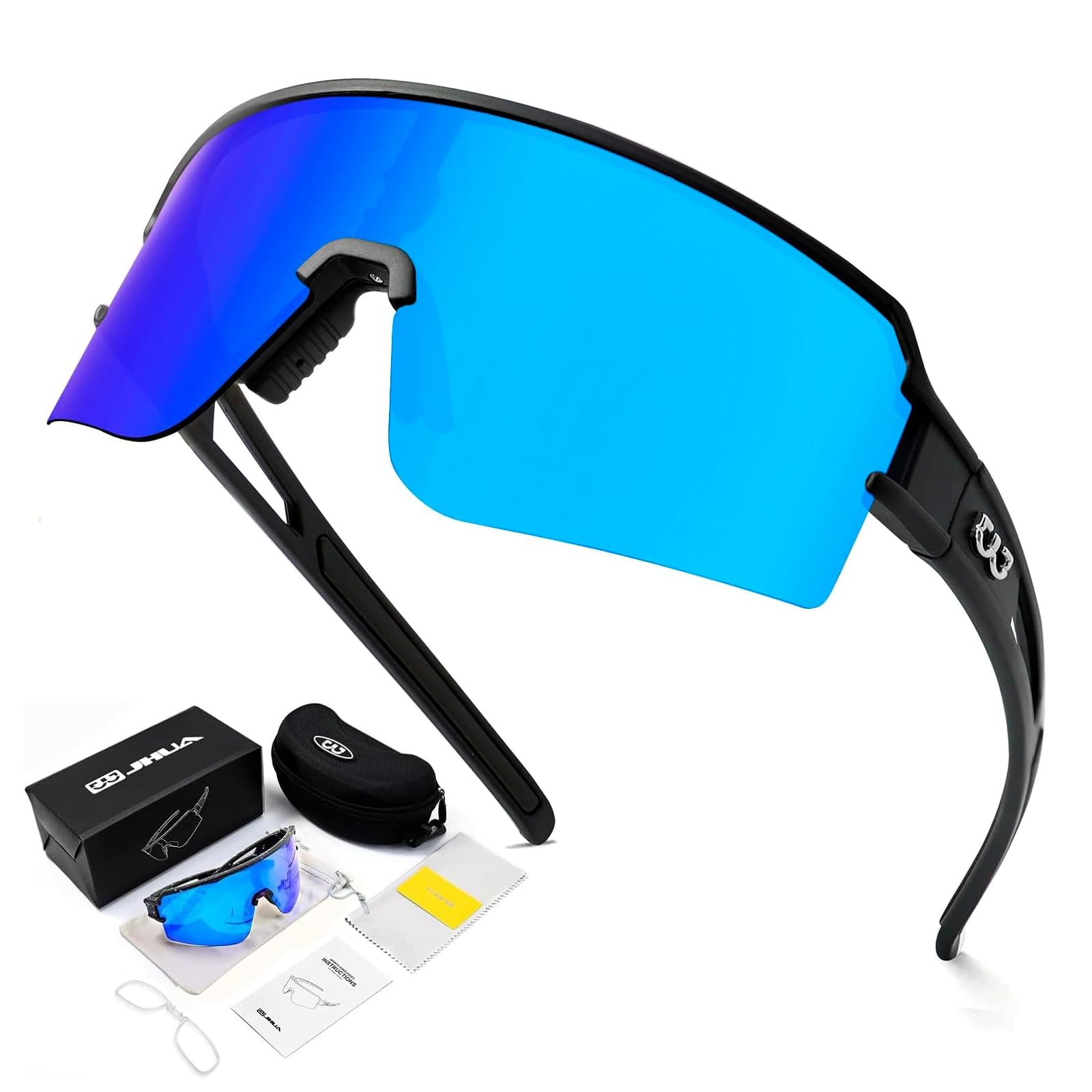 FMY Polarised Cycling Glasses Sports Sunglasses for Men Women