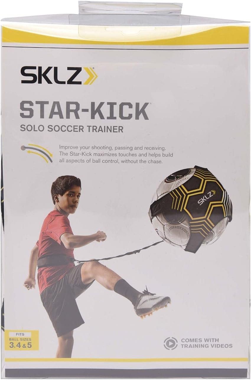 Star-Kick Hands-Free Adjustable Solo Soccer Trainer - Fits Ball Sizes 3, 4, and 5