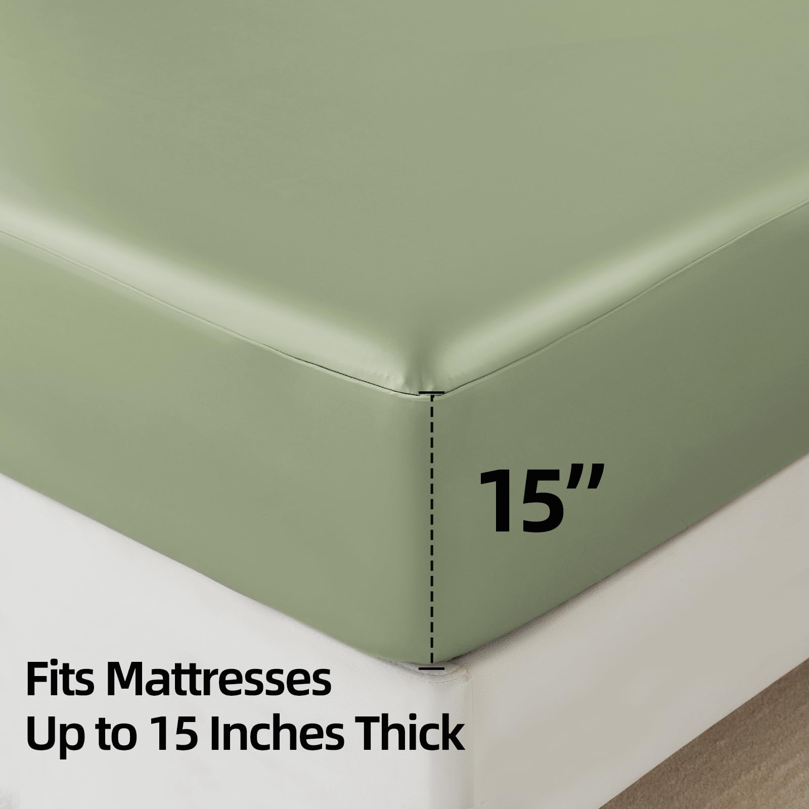 Hailyuwl Satin Fitted Sheet Twin Size 75