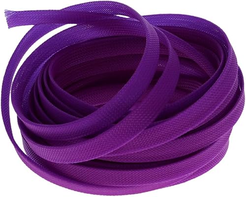 Miniatura 2 de Othmro Fundas de cable trenzadas flexibles de PET de 32.8 pies de largo, 0.47 pulgadas de ancho, fundas de malla de alambre flexibles para TV,