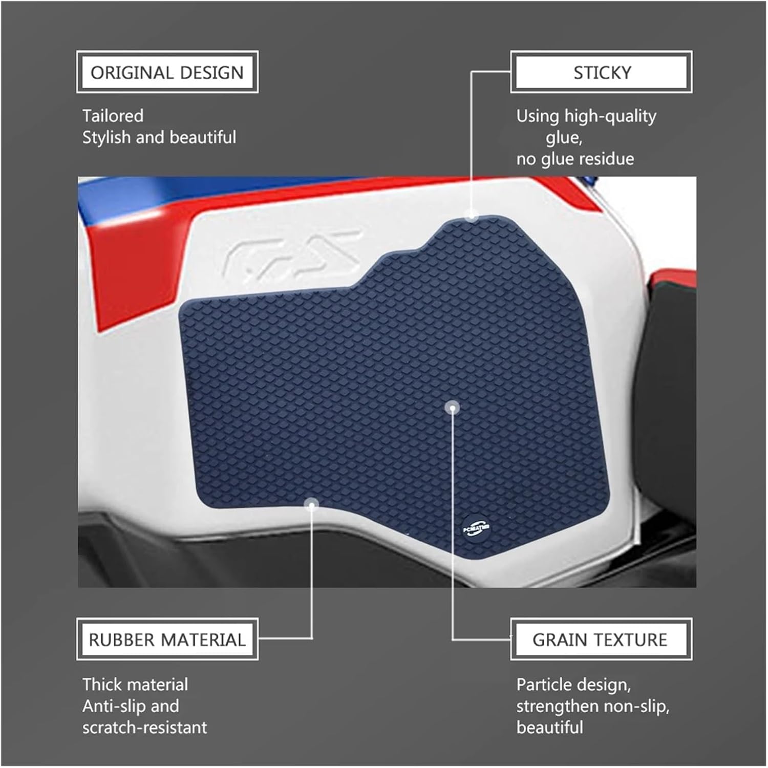 Tank Protector for BM&W R 1300 GS Adventure R1300GS ADV Trophy 2025 Motorcycle Anti-Slip Kit Tank Traction Pad Sticker Protector