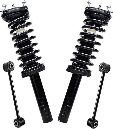 Detroit Axle - Puntales delanteros para Jeep Grand Cherokee Commander 2005-2010 2006 2007 2008 2009, 2 puntales listos, 2 barras estabilizadoras de