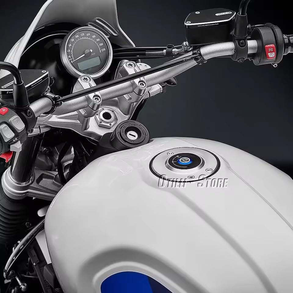 For BMW S1000RR S1000 RR S 1000 RR s1000rr 2009-2022 New Motorcycle CNC Fuel Engine Tank Cap Cover Accessories (Black - blue)