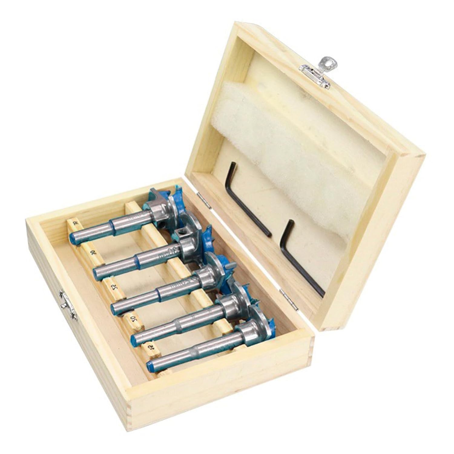 Forstner Drill Bit Set Adjustable Wood with Box 15 20 25 30 35mm Carbide Woodworking Engraving Tool Hole Saw