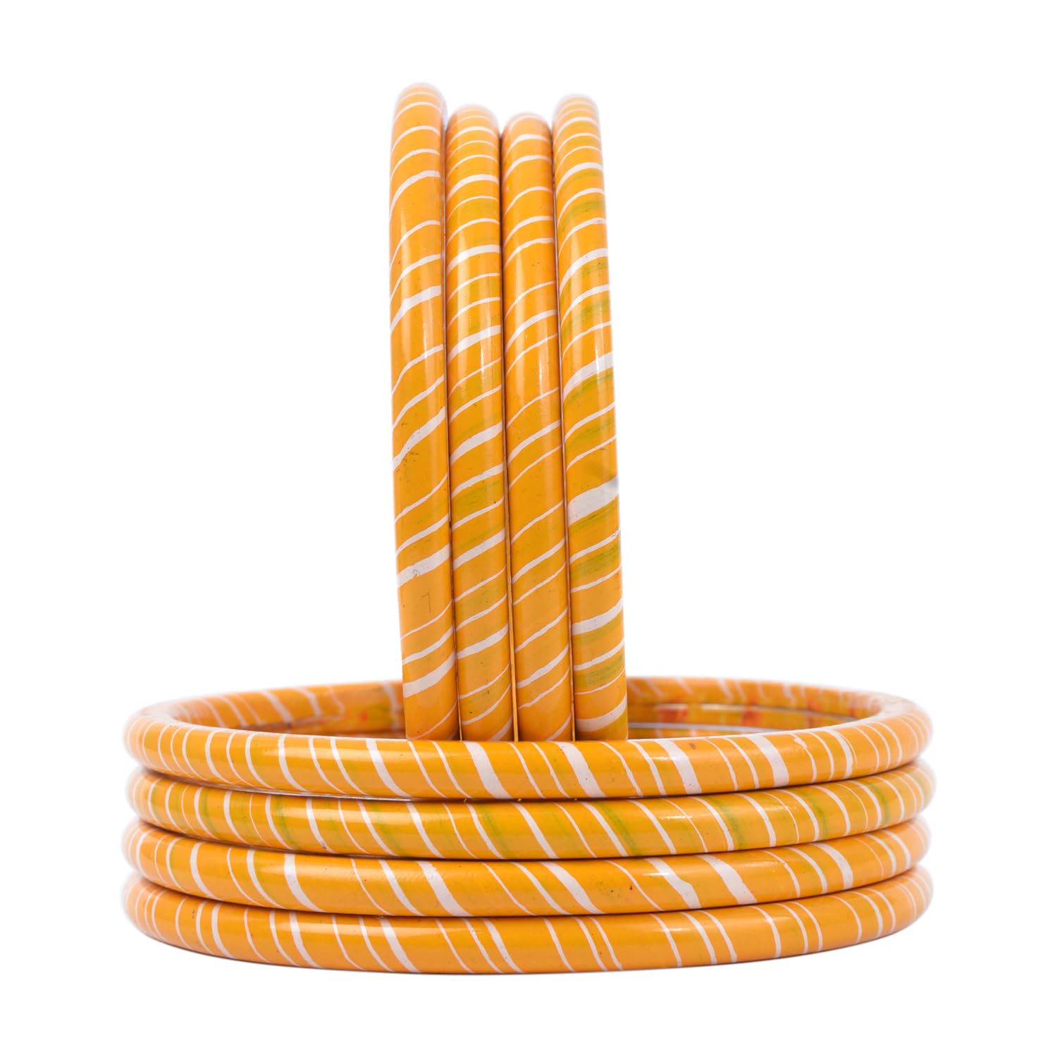 Snehlata Creations Lac Bangle Set For Women and Girls | Jaipuri Lakh Lehariya Chudi Set | Rajasthani Traditional Chuda | Yellow | Set of 8 (B0CYQ37S91) Amazon Price History, Amazon Price Tracker
