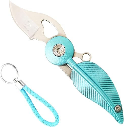 Navajas de bolsillo y cuchillos plegables, mini cuchillo de bolsillo para mujer, cuchillo de bolsillo pequeño, cuchillo Edc con cadena, cuchillos