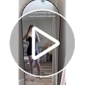 Arched Full Length Mirror, 64" x 21" Arch Floor Mirror with Stand, Full Length Wall Mirror Hanging or Leaning Arched-Top Full Body with Stand for Bedroom, Dressing Room, Gold