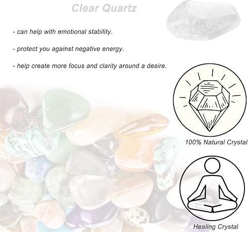 Miniatura 4 de Piedras de cristal curativo de cuarzo transparente, 1.25-2.0 pulgadas, piedras preciosas curativas de Reiki naturales, piedras pulidas para terapia