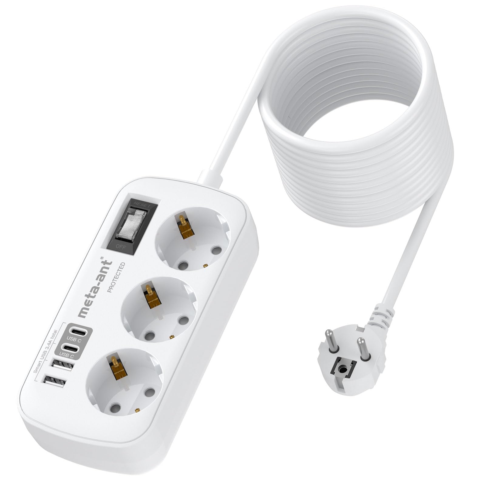 Meta-ant Steckdosenleiste mit USB