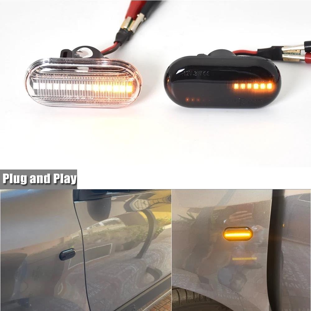 Indicatori Direzione Laterali Per Opel Per Movano Per Combi Per Movano Per Kipper 2 Pezzi Car Styling Indicatori Dinamici Indicatori Direzione Laterali Accessori(Dynamic Crystal)