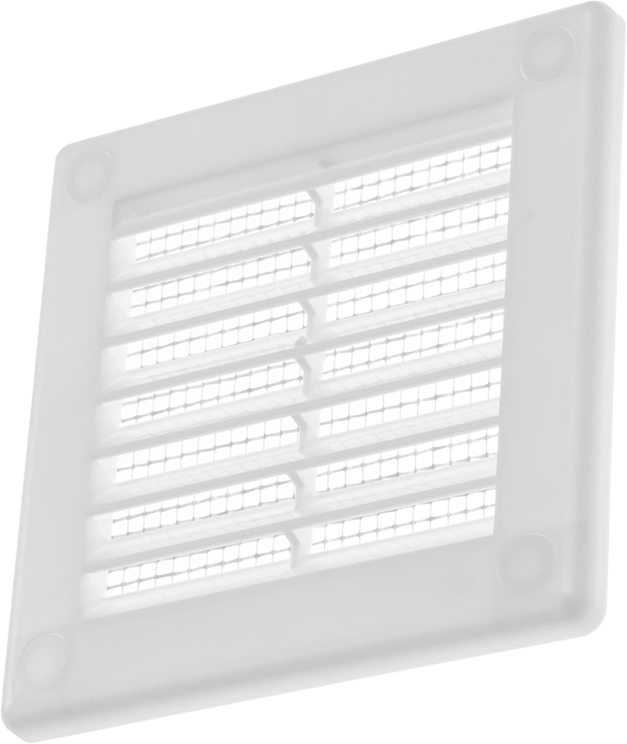 Vent Systems 3" x 3" Inch (Opening Dimensions) - Pack of 10 - Plastic White Soffit Vent Cover - Flat Square Air Vent Grille - Air Vent Deflector - HVAC 4" x 4" Inch (Overall Dimensions)