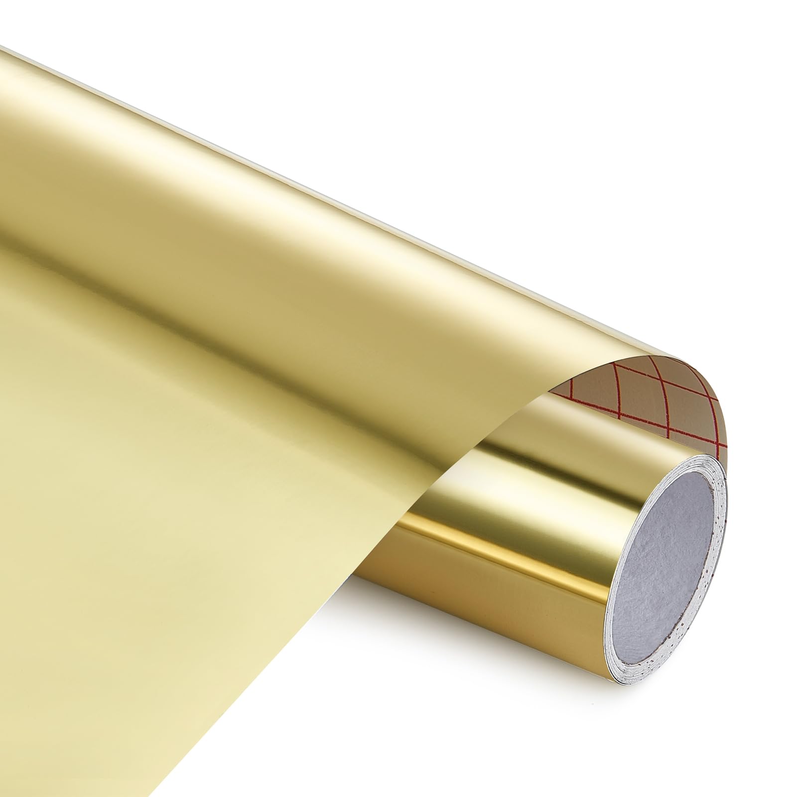 Ant Gold Chrome Vinyl Mirror Glossy Metallic Vinyl - Easy To Weed & Transfer Silver Permanent Vinyl Roll Ideal For Create Diy Projects, Decals, Stickers & More, All-Weather & Fade-Proof, Ideal For Indoor
