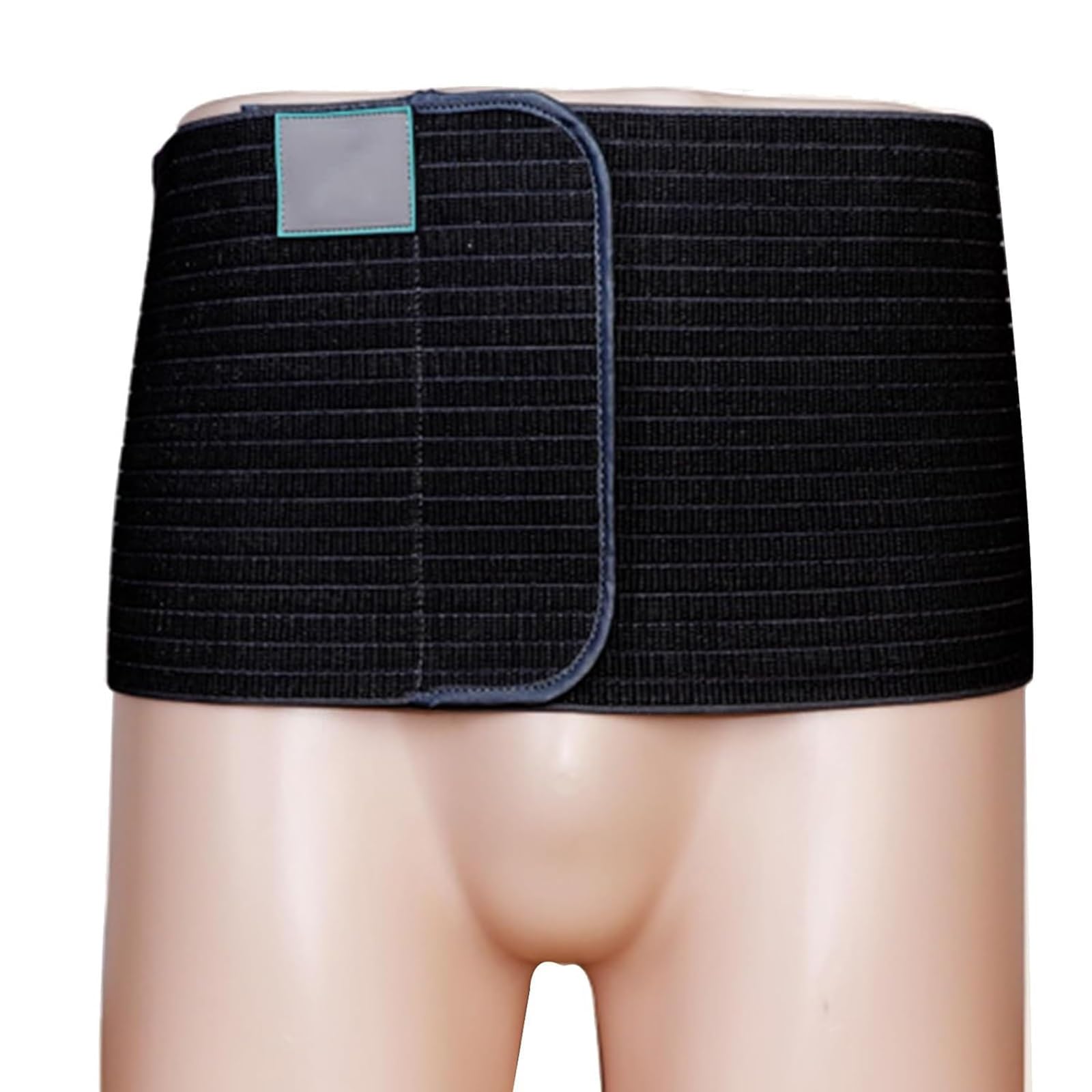 Cintura per Ernia per Uomini e Donne, Regolabile Fascia Ernia Ombelicale con 2 Cuscinetti di Compressione, Fascia Addominale per Ventrali e Pre-Post Operatori(Black,Large)
