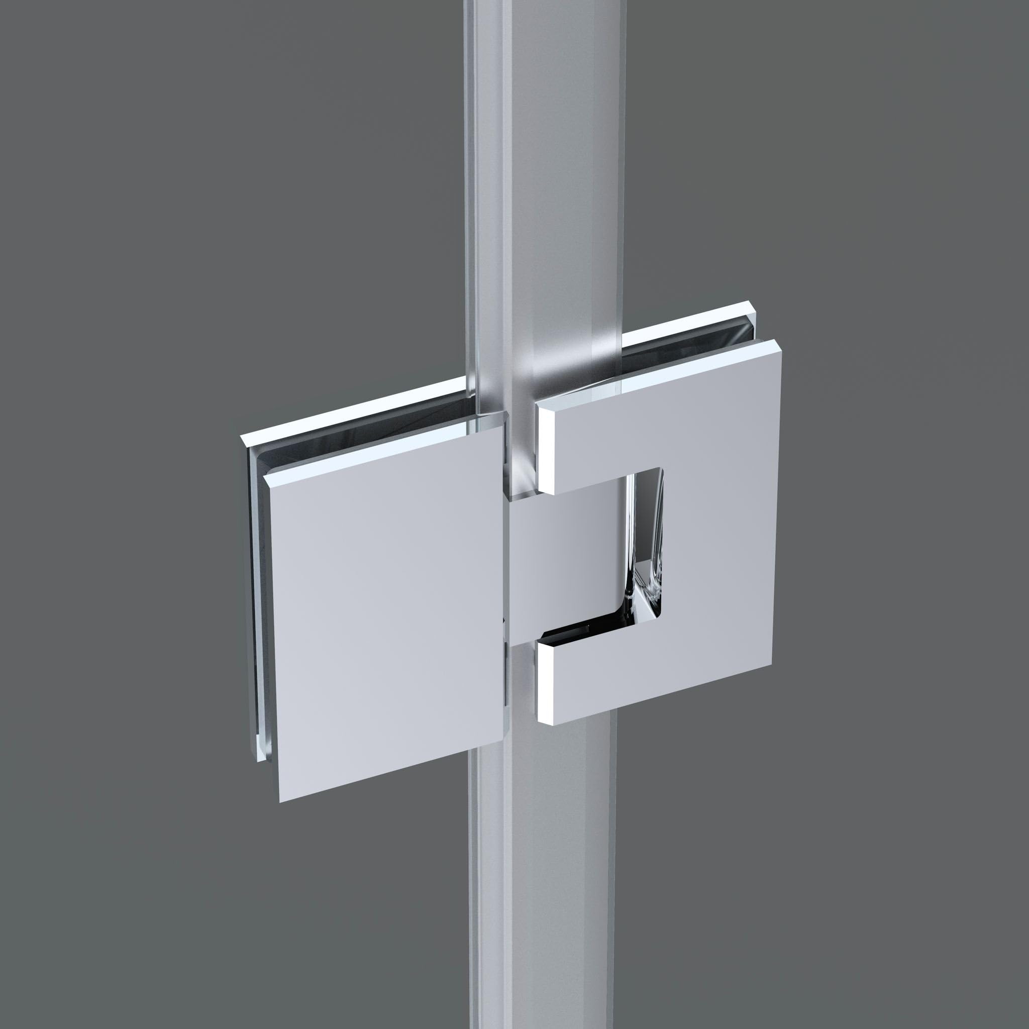 Box doccia 180 cm due ante DOPPIO BATTENTE saloon per nicchia H200 cm cristallo trasparente 6mm profilo CROMATO LENA