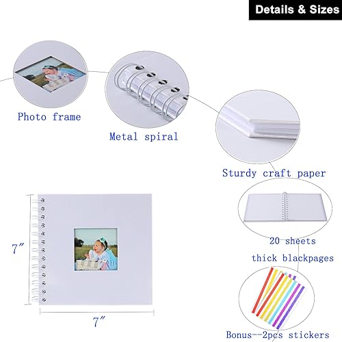 Miniatura 6 de Álbum de fotos de álbum de recortes con páginas de papel negro, álbum de recortes de bricolaje, páginas de hojas negras para boda, aniversario,