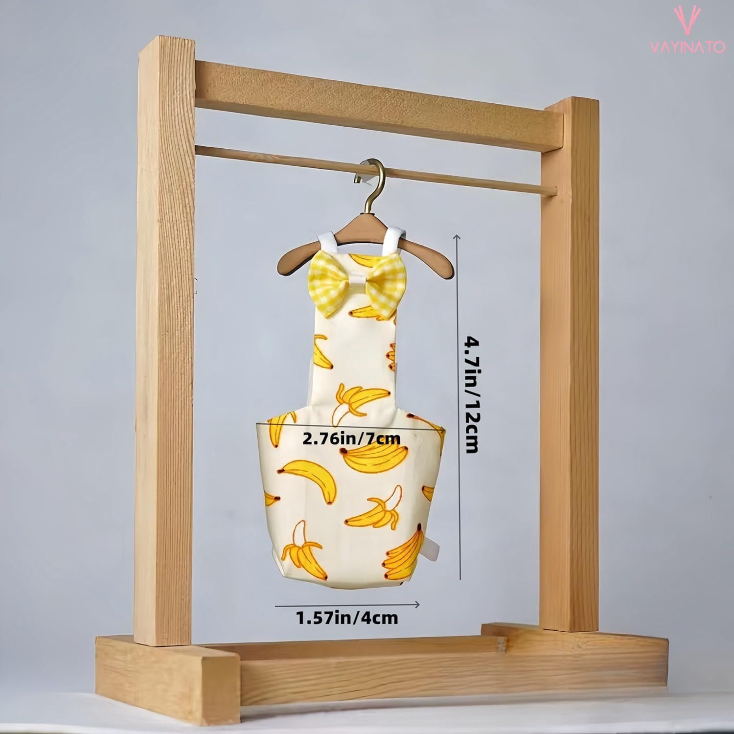 VAYINATO® 1 Pcs Reusable Birds Diaper for Parrot, Budgies, Sun Conures, Lories & Small Birds | Soft Breathable Fabric, Secure Fit for Flight & Ground Use | Easy-Clean Bird Hygiene (Banana) 3