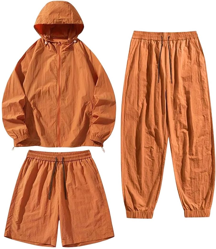 Men's Breathable Running Sets Quick Dry Three Piece Set Basketball Soccer Training Sportswear