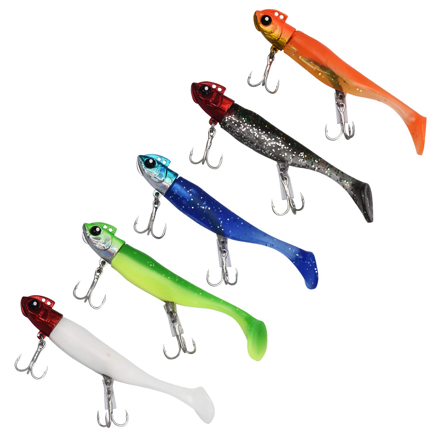 Amazon.co.jp: ColorGo ワーム ソフトルアー ジグヘッド 21g 30g