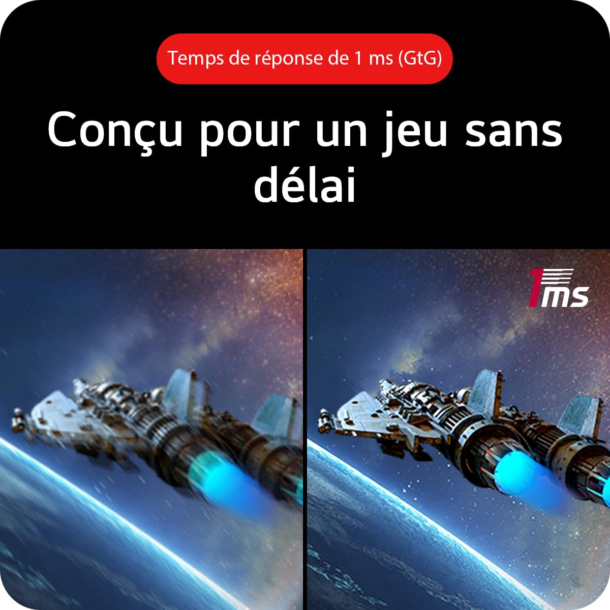 LG Ultragear™ 32GS60QC-B.AEU Ecran PC Gaming 32" - Dalle VA résolution QHD (2560x1440), 1ms 180Hz, HDR 10, sRGB99% (CIE1931), AMD FreeSync, inclinable, DisplayPort 1.4, HDMI 2.0 (2)
