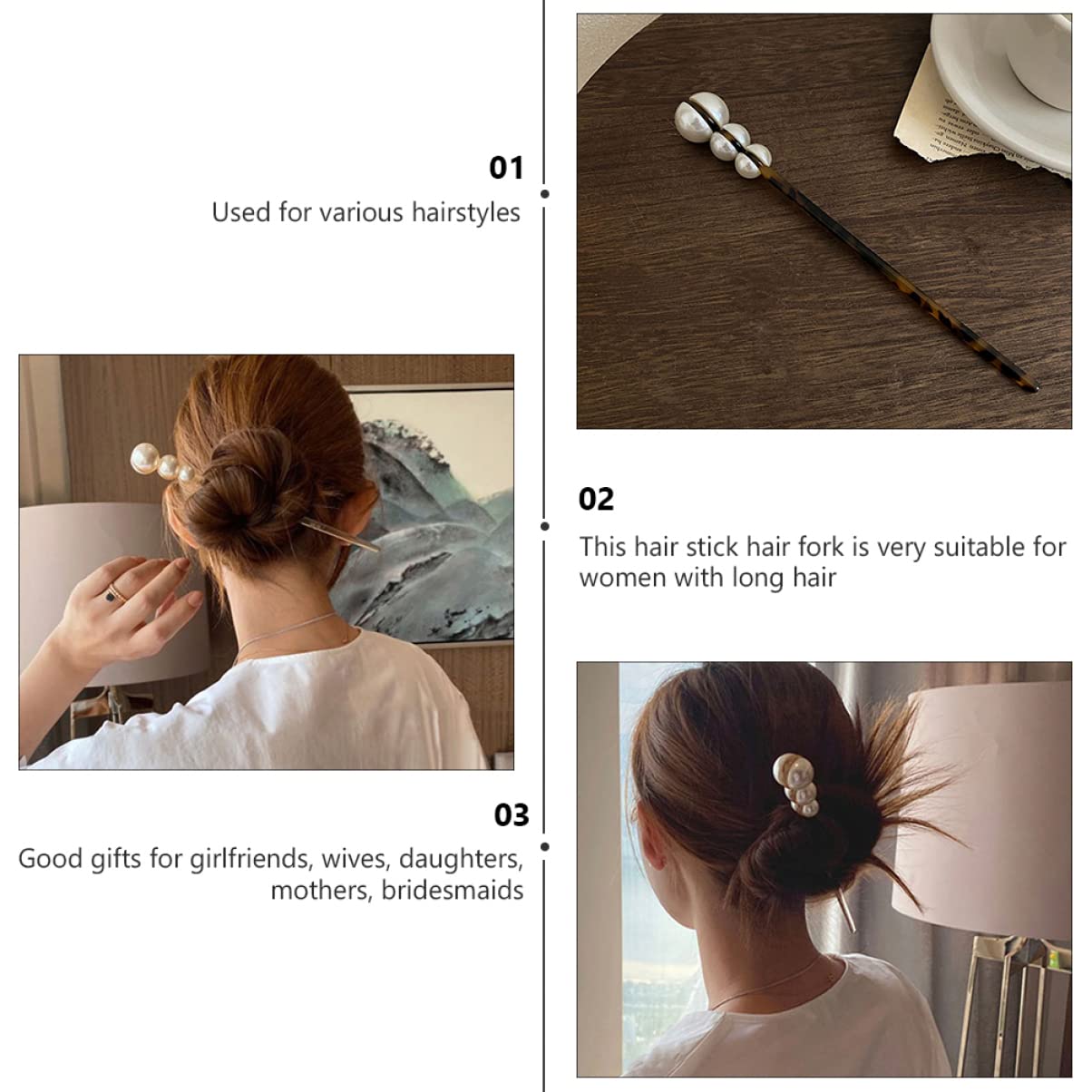 FOMIYES 4 Horquillas De Estilo Antiguo Elegantes Palillos Para El Pelo Para Mujeres Y Niñas Accesorios Para El Cabello Para Mujeres Palillos Para El Cabello.