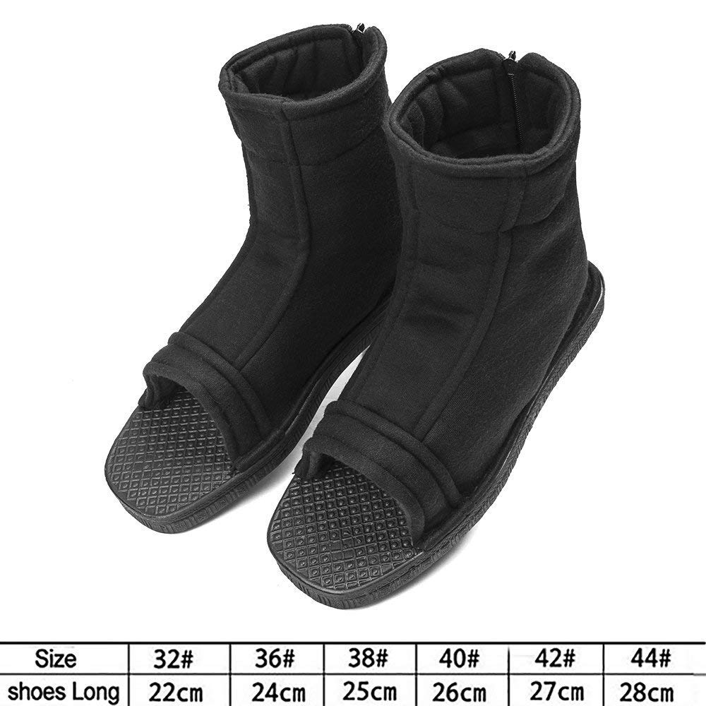 Chaussures Ninja Noires Cosplay Village de la Feuille, Noir