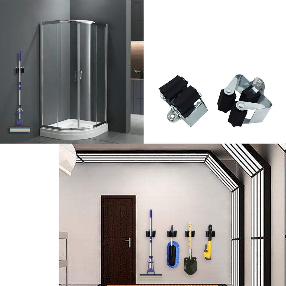 Flash Sale laofoye Mop and Broom Holder Wall Mounted Garage Broom Rack Garden Tool Organizer Storage Rack with Screws for Rake or Mop Handle (21)