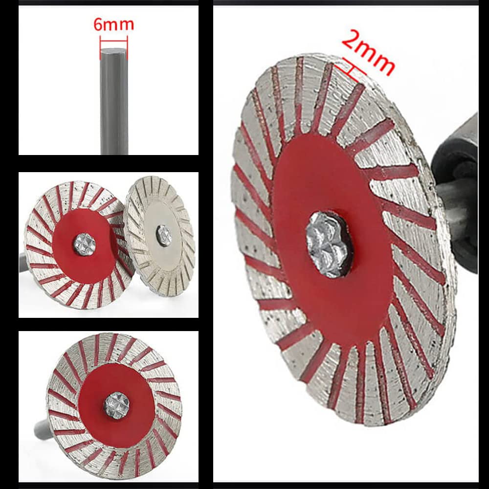 10 Cuchillas De Diamante De 40 Mm Para Tallar Piedra | Corte De Granito, Mármol, Hormigón | Para Trabajos En Seco O Húmedo