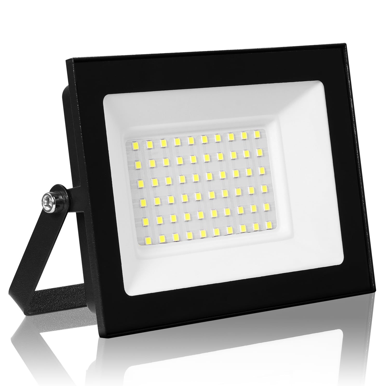 Lightasea 50W LED Floodlight Outdoor,Super Bright LED Security Light,IP66 Waterproof Outside Lights,6500K Cool White,5000LM Ultra Thin Wall Light,Security Light Work Lighting,for Garden,Yard,Garage