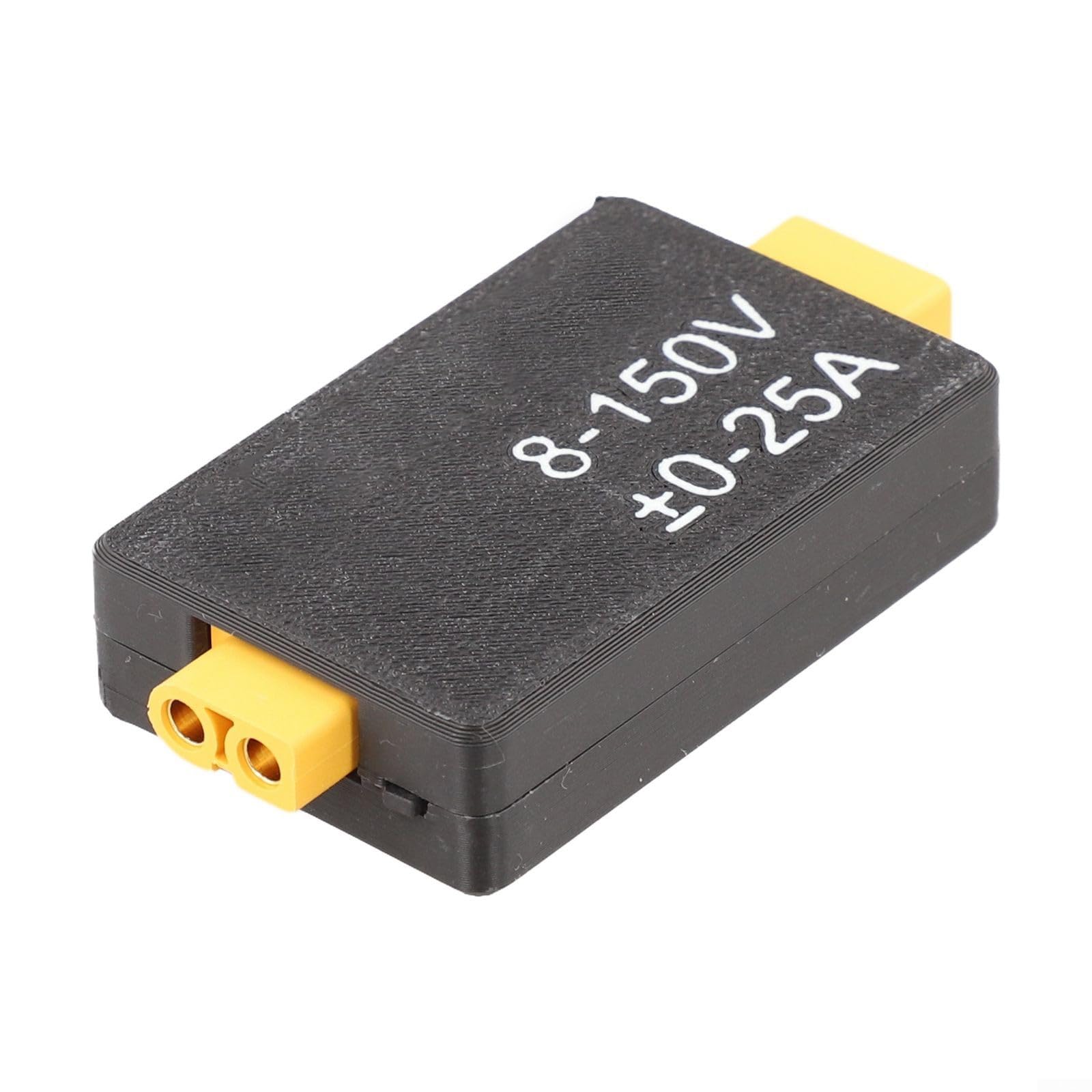 DC-Coulomb-Messgerät für LIPO-Batterietests, 8-150 V ± 50 A für XT90 vergoldete Schnittstelle, 1,5-Zoll-LCD-Display für Spannungskapazität und Leistungsüberwachung (A)
