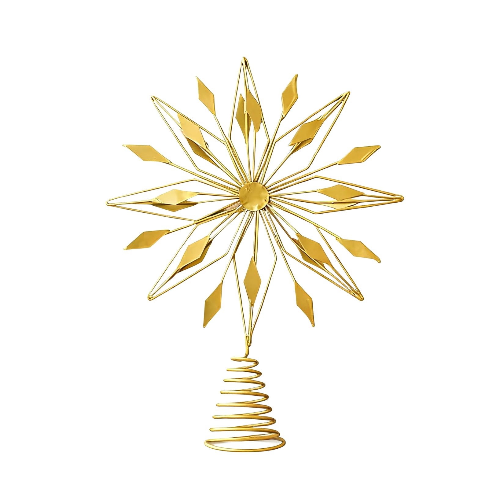 carotoe Star Shaped Christmas Tree Toppers Metal Festival Irregular Adornment Parties Decoration for Indoor/Outdoor Use Stylish Christmas Tree Ornament