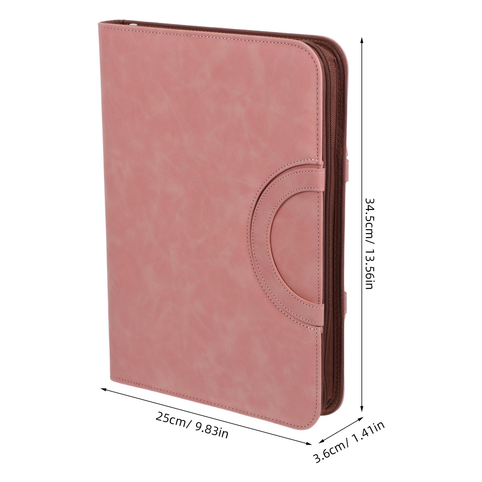 Bolsa Organizadora de Documentos para con Cremallera y Asa, Color Rosa Espejo, Carpeta para Reportes Médicos y Pruebas de Embarazo, Libro de Recuerdos para Maternidad