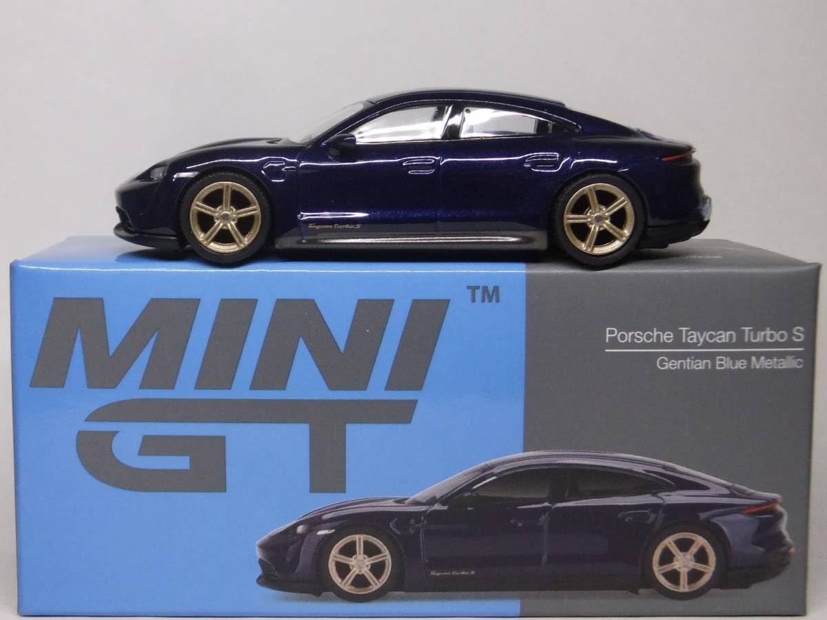 ミニカー MINI GT Porsche Taycan Turbo S Gentian Amazon | MINI GT ポルシェ タイカン ターボ S ゲンチアンブルー