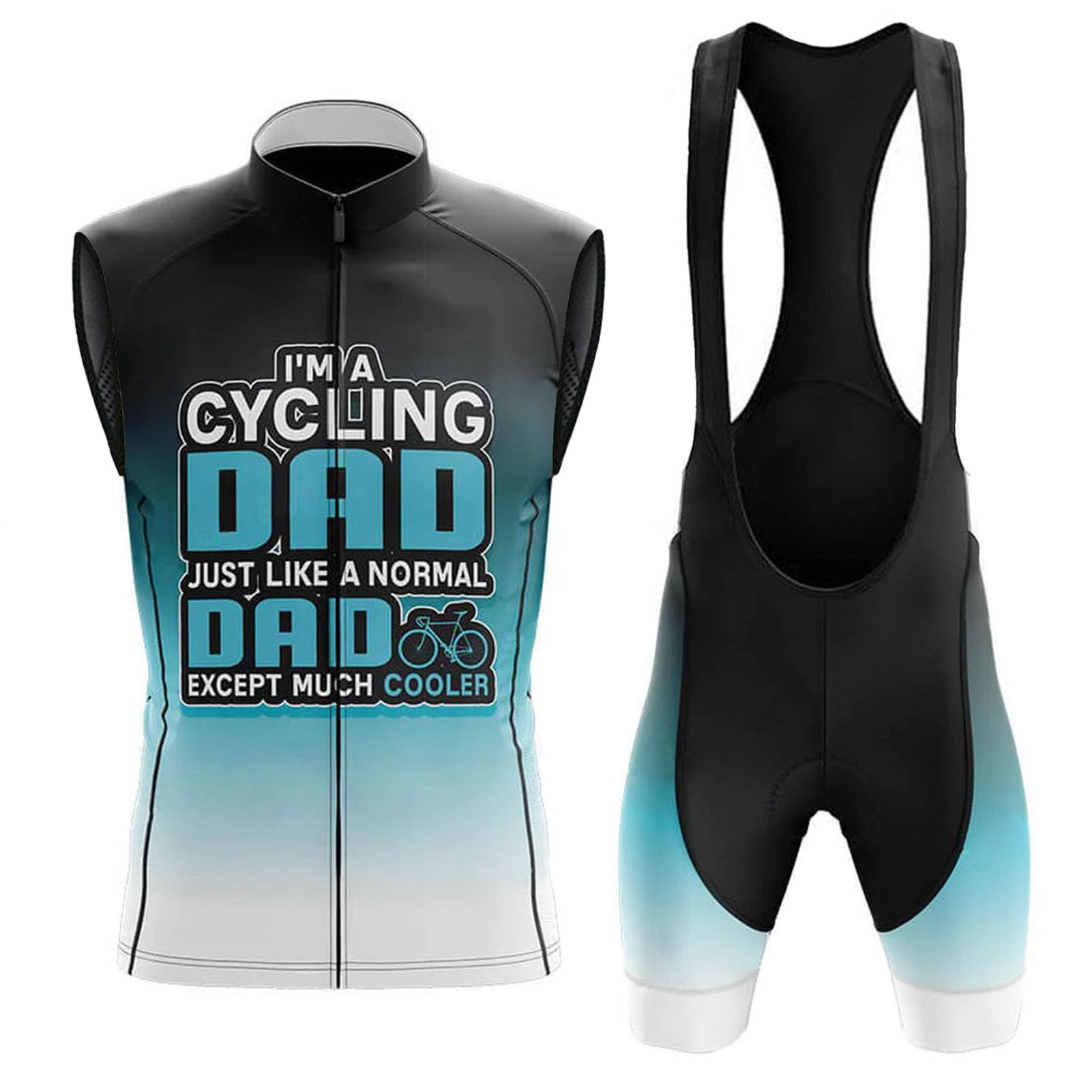 Conjunto Ciclismo Hombre Verano Maillot Ciclista Ropa Bici MTB Sin Mangas,Traje Bicicleta Chaleco Ciclo y Culotte Tirantes con 19D Gel Acolchado,Completa Jerseys Sleeveless Transpirable Secado Rápido