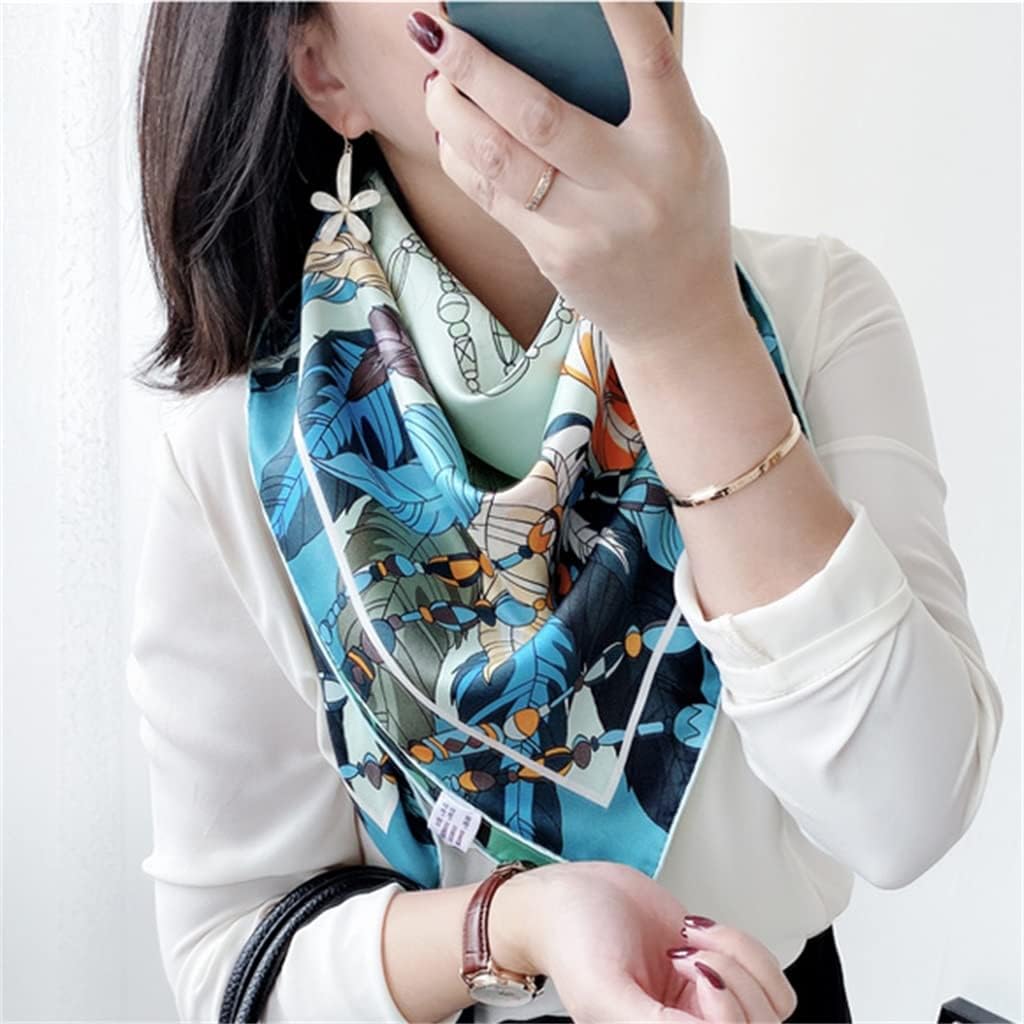 Double-sided Printing Fashion Silk Square Scarf Shawl For Mother