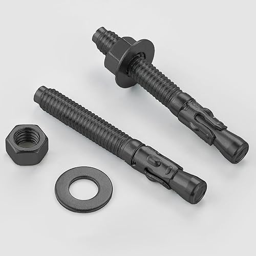 Miniatura 4 de 10 sujetadores estándar de 38 x 4 pulgadas para anclajes de cuña negros de alta resistencia para cemento y hormigón