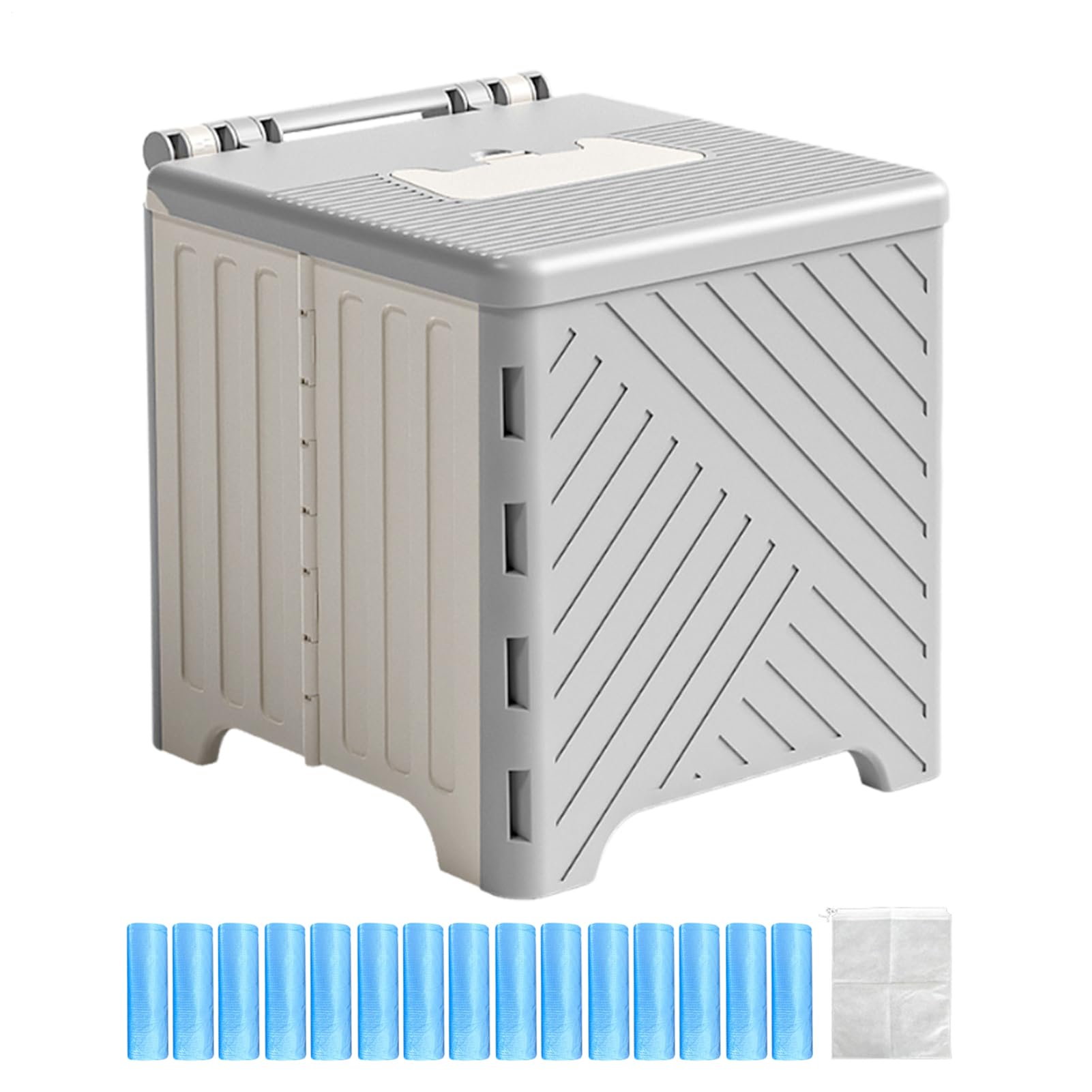 Urinoir pliable de camping pour adultes avec coussin PVC confort