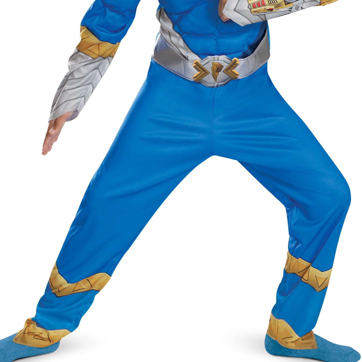 Disguise Blue Ranger Costume for Kids, Official Muscle Padded Power Rangers Cosmic Fury Costume, Child Size (4-6)