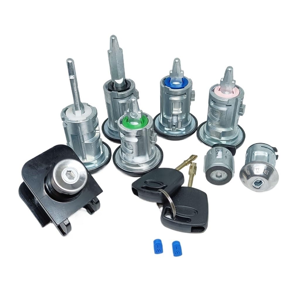 Hzsmyxgs One Color Car Lock Barrel 4425134 2T1av22050ad 2T1a-V22050-Ad Compatible With Transit For Connect 2002-2007 Complete Lock Kit Door Bonnet Ignition