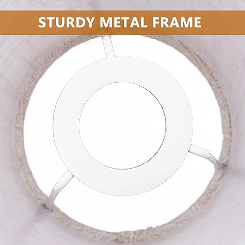 Miniatura 4 de 2 unids de lino cubierta de tela de lino pantallas de lámpara de lino natural conjunto de pantallas de lámpara para lámpara de mesa lámpara de pared