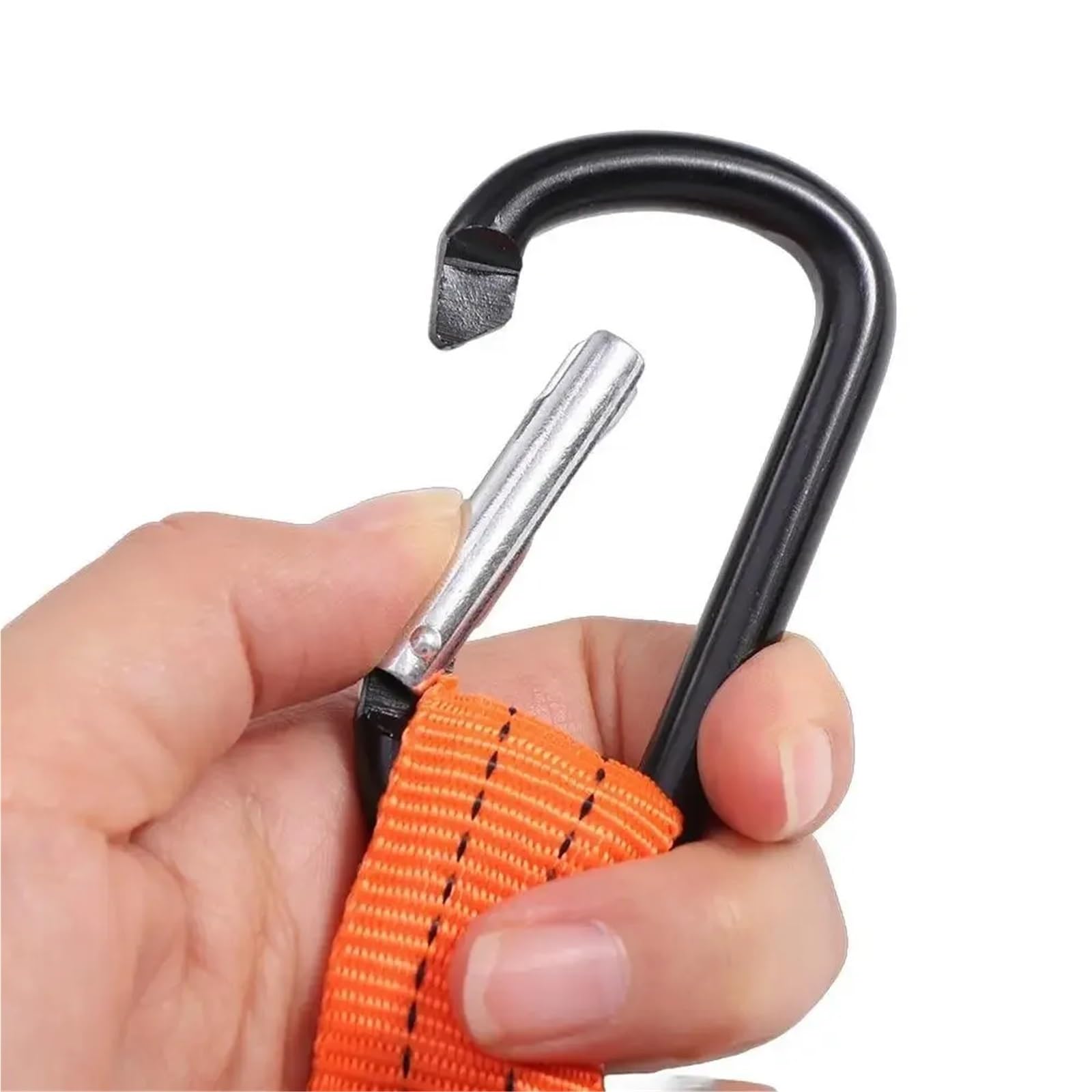6PCS Moschettone Gancio di Sicurezza Bungee Tether Anti-Caduta Corda Telescopica Lavoro Aereo Arrampicata Sportiva Strumenti Cordino Per Attrezzi