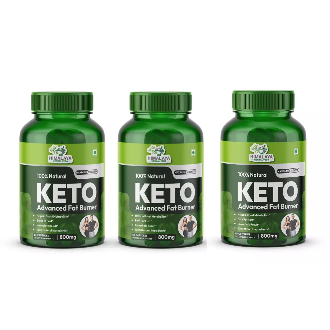 Keto Capsules Advaced Weight Loss Formula with Green Tea Extract | Garcinia Combogia | Green Coffee Extract Metabolism Booster For Men & Women (180 Capsules)