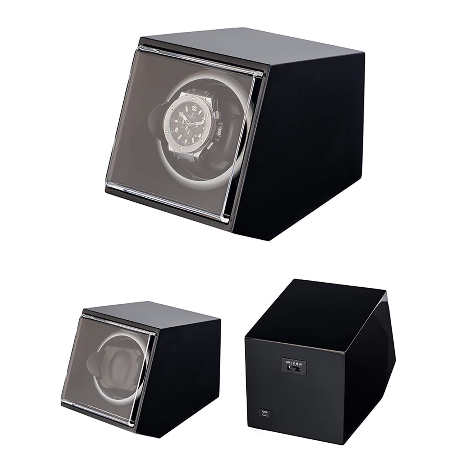 Watch Winder Watch Winders - Single Watch Shaker Automatyczne zegarki mechaniczne Urządzenie urządzenie zegarek do przechowywania Pudełka zegarek Watch Watter 5 -Gear Regulacja gospodarstwa domowego