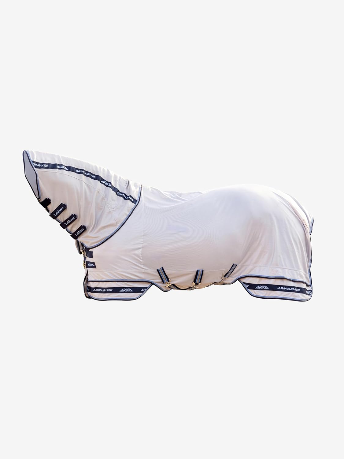 LeMieux Arika Armour-Tek Fly Blanket - UV Protection - Detachable Neck - Extended Belly Strap - Stone - 78"