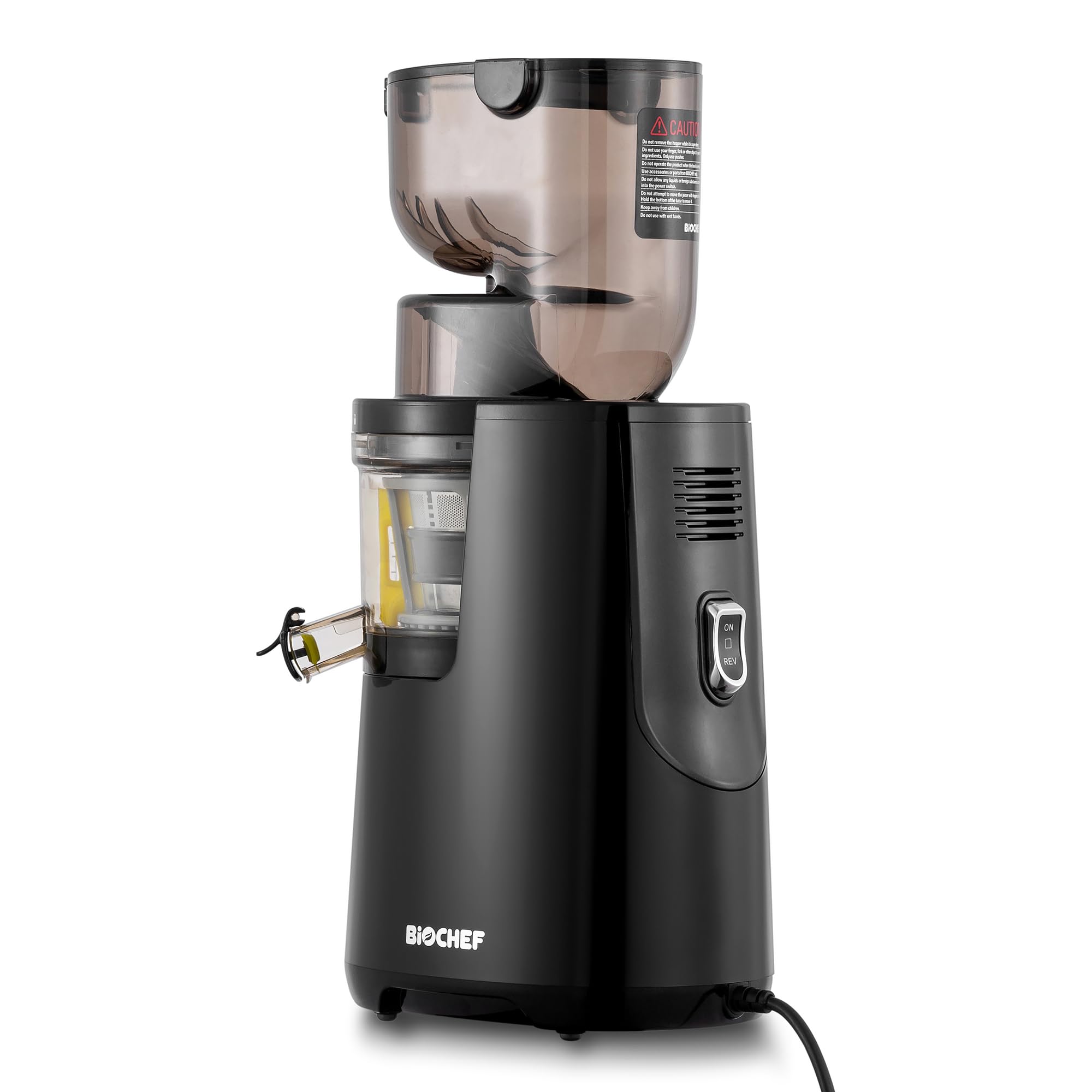 BioChef Atlas Whole Slow Juicer Extracteur de Jus Noir