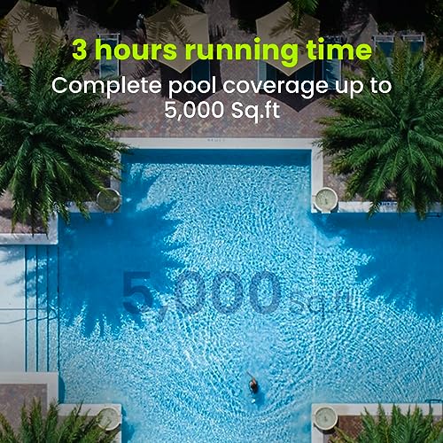 Zima Pro Cordless Robotic Pool Cleaner - Wall & Waterline Cleaning, Smart Mapping Pool Cleaner with 180 µm Filter, Intelligent APP Control - All Pool Types, 21.5x16.5, White - Image 5